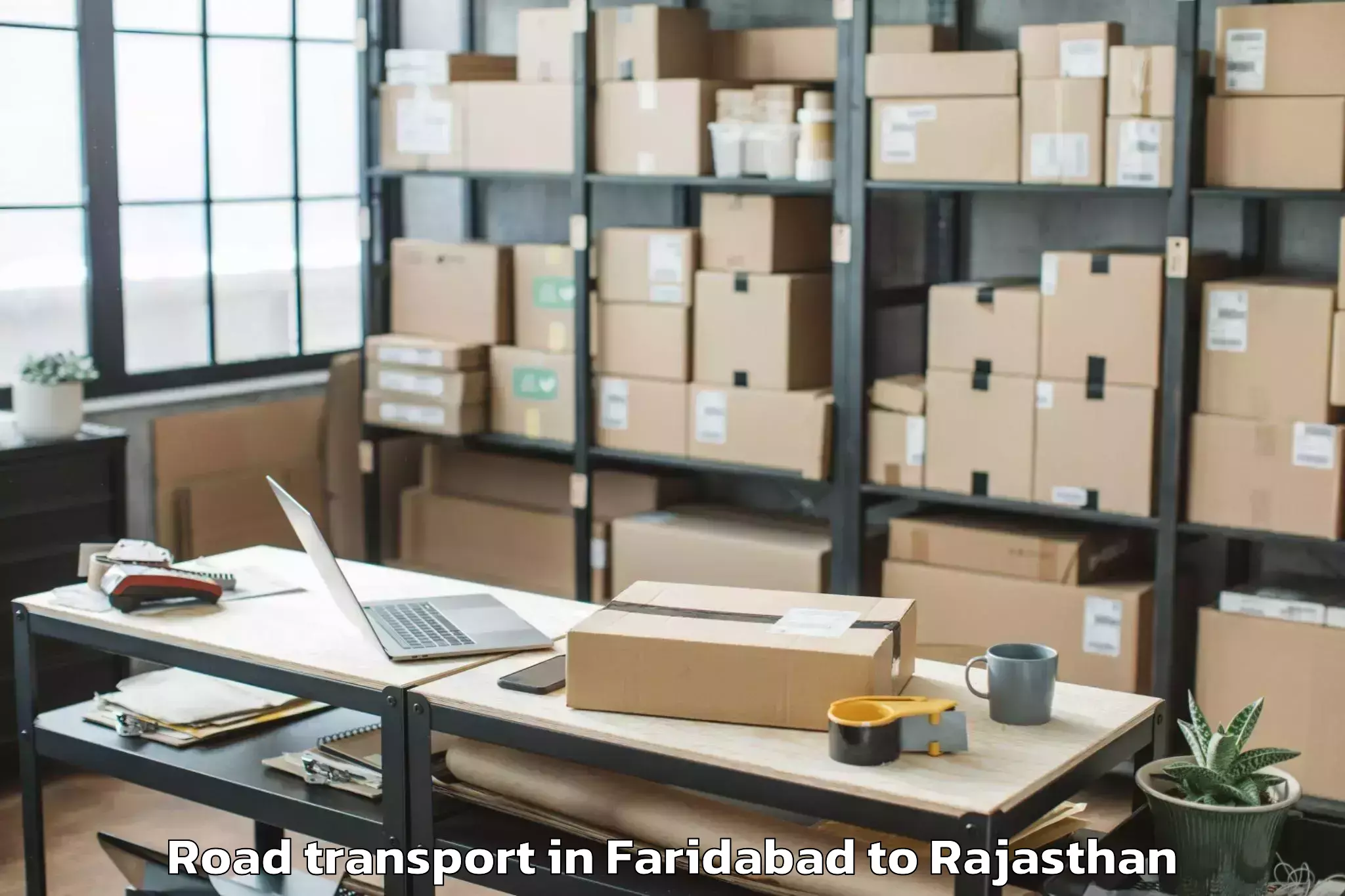 Book Faridabad to Gangapur Bhilwara Road Transport